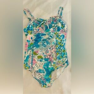 Lilly Pulitzer Postcards from Positano girls swimsuit size 7